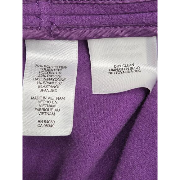 Evan-Picone Lilac Stretch Belted Wrap Jacket XL Draped Collar Soft Tailoring - Picture 5 of 5